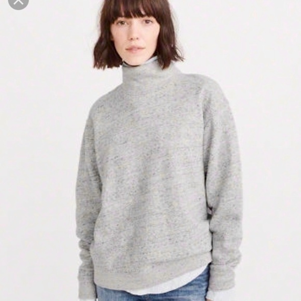Abercrombie & Fitch Gray Mockneck